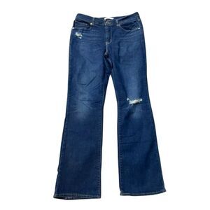 Levi’s Women’s Size 12 Dark Blue Jeans Factory Distressed Bootcut 33 x 32